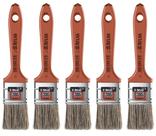 Kit 5 Trincha Pincel Para Pintura Media 395 Atlas 1 1/2 Polegadas Gris Pintor Parede Tinta Acrílica Kit 5 Trincha Pincel Para Pintura Media 395 Atlas 1 1/2 Polegadas Gris Pintor Parede Tinta Acrílica
