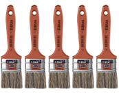 Kit 5 Trincha Pincel Para Pintura Media 395 Atlas Polegadas Gris Pintor Parede Tinta Acrílica Kit 5 Trincha Pincel Para Pintura Media 395 Atlas Polegadas Gris Pintor Parede Tinta Acrílica