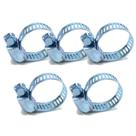 KIT 5 un Abraçadeira Aço Carbono Zincado 1/2 à 3/4 - 13 à 19mm - Rosca Sem Fim - Nove54
