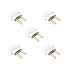 Kit 5 UN - Adaptador de Tomada Universal Misto 10A e 20A - Branco