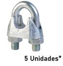 Kit 5 Un - Clips Grampo Aço A 1/8 Zincado