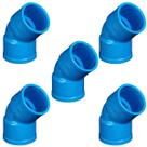 Kit 5 und Curva 45 Curta Soldável BB 50mm para Irrigação PN80 Alta Durabilidade