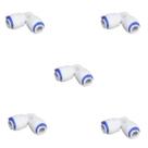 Kit 5 União Cotovelo Conexão 1x4 x 1x4 Engate Rápido Conexão Sem Vazamento