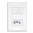 Kit 5 Unid. Conjunto 4x2 Interruptor 1 Tecla Simples + Tomada 10A Modular Evidence - Fame