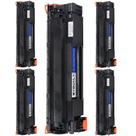 Kit 5 Unid Toner Byqualy Compatível Com Impressora HP Laser Jet Pro CF283A M125/M127FN/M201/M125nw/M127sp Impressão Preta Até 1.500 Páginas