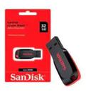 Kit 5 unidade flash USB Sandisk Cruzer Blade 32gb 2.0 preta e vermelha