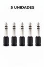 Kit 5 Unidades Adaptador P10 Macho para P2 Fêmea Estério Original Adaptador De Microfone P10