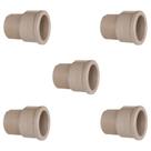 Kit 5 Unidades Adaptador Soldável Curto Com Rosca Lr 20mm x 1/2Pol.