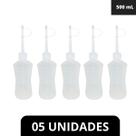 Kit 5 Unidades Almotolia Pisseta Plástico 500ml