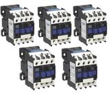 Kit 5 unidades contator soprano 12a cs(t) 12-10 220vca-12a-(1na) trifásico din 35mm