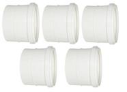 KIT 5 UNIDADES LUVA SIMPLES ESGOTO 50MM - Plastilit *918*