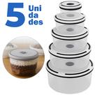 Kit 5 Unidades Organizador De Geladeira E Frezzer Hermético Compacto Linha Premium Kit 5 Unidades Organizador De Geladeira E Frezzer Hermético Compacto Linha Premium