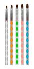 Kit 5 Unidades Pincel Unhas Gel Uv Acrigel Preto Oferta Kit 5 Unidades Pincel Unhas Gel Uv Acrigel Preto Oferta