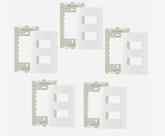 Kit 5 Unidades Placa com Suporte 4x2 2 Postos Separados Sleek Margirius 16024