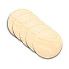 Kit 5 Unidades Tábua De Madeira Pinus Natural Redonda Com Canaleta Petisqueira Cortes Servir Stolf