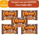 Kit 5 Unidades Tempero em pó SAZÓN Para Feijão 60G