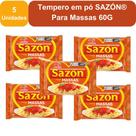 Kit 5 Unidades Tempero em pó SAZÓN Para Massas 60G