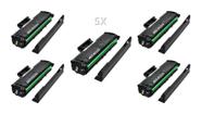 Kit 5 unidades - toner compatível com samsung d111 d111s mlt-d111s m2020 m2070 m2020w m2020fw m2070w m2070fw