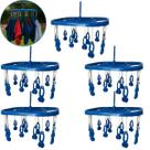 Kit 5 Varais Roupa Intima Multiuso Calcinha Cueca Meia 12 Prendedores Cor sortida