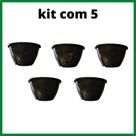 Kit 5 Vasos Cuia 18 Preta