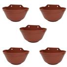 Kit 5 Vasos de Parede 28 x 18 cm Terracota Kit 5 Vasos de Parede 28 x 18 cm Terracota
