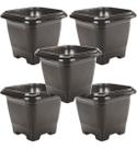 Kit 5 Vasos Preto 9,5 Litros Plastico Resistente Mudas Planta Flor Horta Vaso De Plantas Kit 5 Vasos Preto 9,5 Litros Plastico Resistente Mudas Planta Flor Horta Vaso De Plantas
