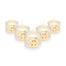 Kit 5 Vela Eletrônica Artificial Decorativa Led Cristalino