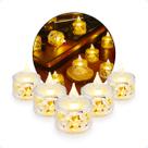 Kit 5 Velas Decorativas Natalina Led Enfeite Ceia De Natal