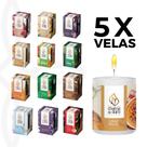 Kit 5 Velas Perfumadas Diversos Aromas - Perfume de Longa Duração