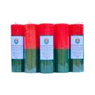 Kit 5 velas votiva 7 dias 260g (vermelha e verde)