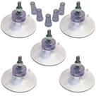 Kit 5 Ventosas de 40mm (4 cm) PVC C/Parafuso,Porca E Selante