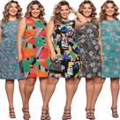 Kit 5 Vestidos Igreja Moda Crista Estampado Barato