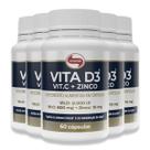 Kit 5 Vita D3 C Zinco Vitafor 60 Cápsulas