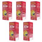 Kit 5 Vitaminas A+D gotas 5x20ml Sabor Framboesa Malttinha Maltta