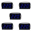 Kit 5 Voltímetro Digital Led AC CA 110v 220v 380v - Azul