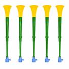 Kit 5 Vuvuzelas Corneta 1 Metro Grande Retrátil Líder