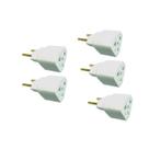 Kit 5 x Adaptador para Tomada 20A Branco