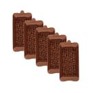 Kit 5 x Formas Silicone Barra Chocolate Aerado De 100 Gramas