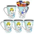 Kit 5 Xícara Cinderela p/ Doces Lembrancinha Festa Infantil
