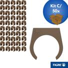 Kit 50 Abraçadeira De Encaixe Para Tubos Soldável E Eletrodutos PVC Marrom 1/2" De 20 mm Tigre
