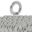 Kit 50 arruela pressao (d) 1/4" leve zincada