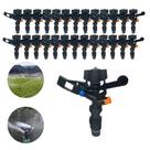 Kit 50 Aspersor de Impacto 360º - Irrigação Potente até 30m 1/2 Horta, Pasto e Jardim