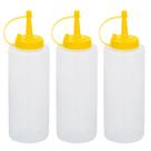 Kit 50 Bisnaga Pote Potinho Plástica Tampa Mostarda 350ml