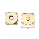 Kit 50 Botões Imantado Magnético Fecho cor Dourado 14mm Imã