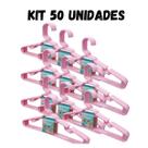 Kit 50 Cabide de Roupas Reforçado Infantil Bebe Criança