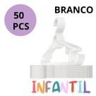 KIT 50 Cabide Infantil Titureiro De Luxo Executivo Reforçado Organizar Roupas Closet -BRANCO