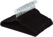 Kit 50 Cabides de Veludo Ultra Fino Antideslizante Preto