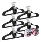 Kit 50 Cabides Emborrachado Superfino Para Casa Roupas Preto