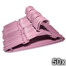 Kit 50 Cabides Infantil Reforçado Polipropileno Para Guarda Roupa Criança Bebê 30cm Resistente Cores -