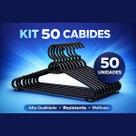 Kit 50 Cabides Para Roupas Preto Multiuso